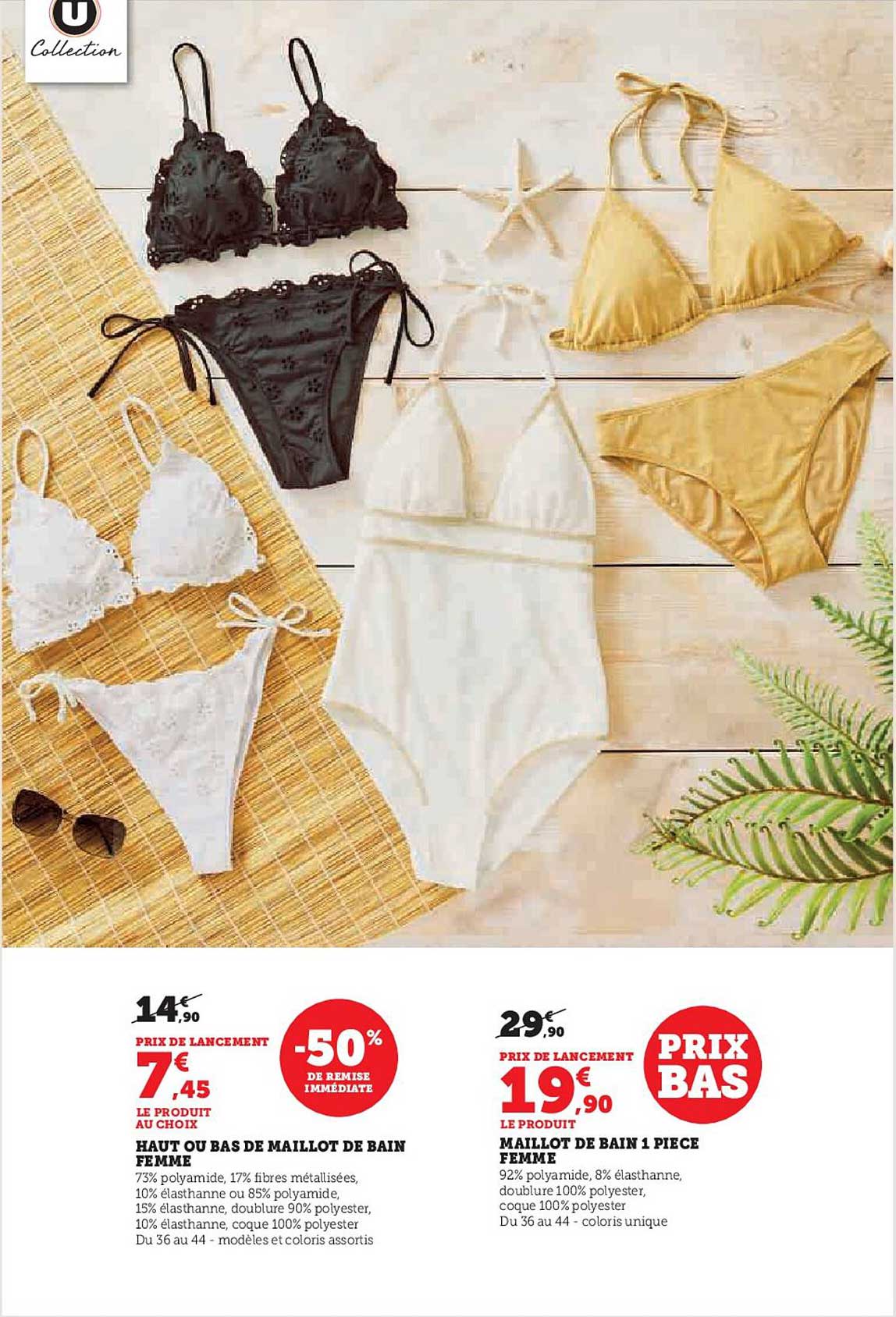 Haut ou bas de maillot de bain femme
