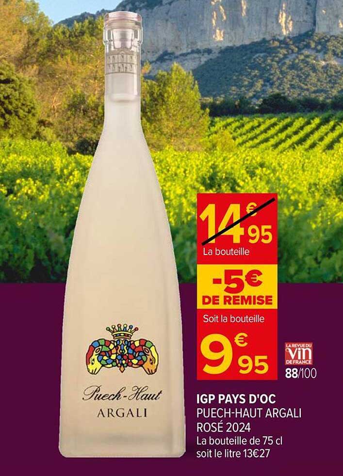 IGP PAYS D'OC PUECH-HAUT ARGALI ROSÉ 2024