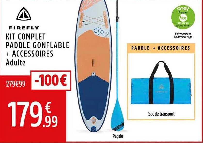 KIT COMPLET PADDLE GONFLABLE + ACCESSOIRES