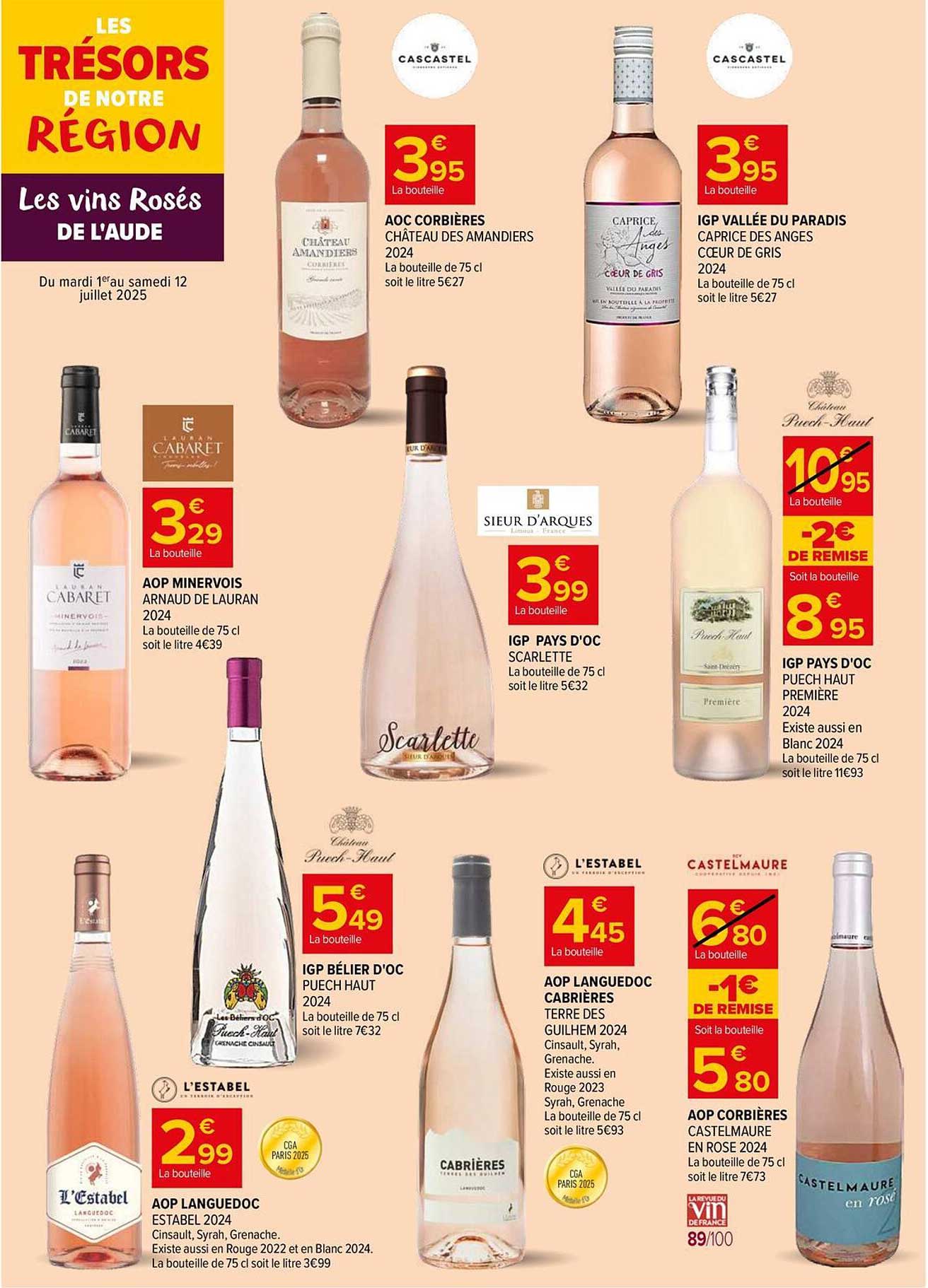 Les vins Rosés de l'Aude