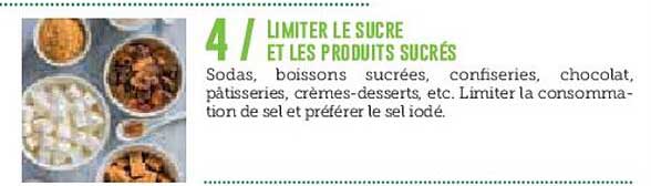 LIMITER LE SUCRE ET LES PRODUITS SUCRÉS