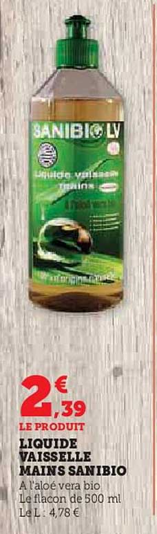LIQUIDE VAISSELLE MAINS SANIBIO
