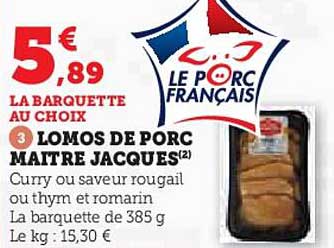 Lomos de porc Maître Jacques