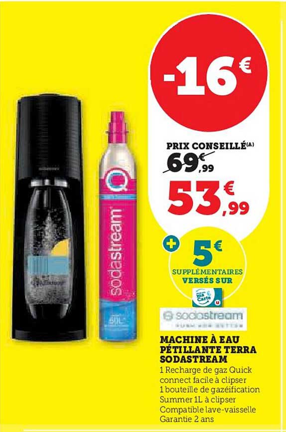 MACHINE À EAU PÉTILLANTE TERRA SODASTREAM