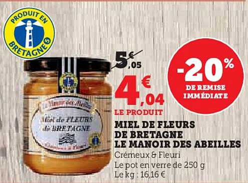 Miel de Fleurs de Bretagne Le Manoir des Abeilles