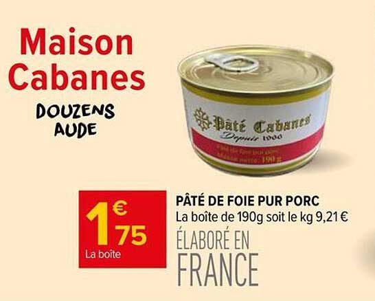 PÂTÉ DE FOIE PUR PORC
