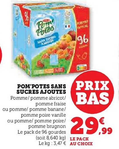 POM'POTES SANS SUCRES AJOUTÉS