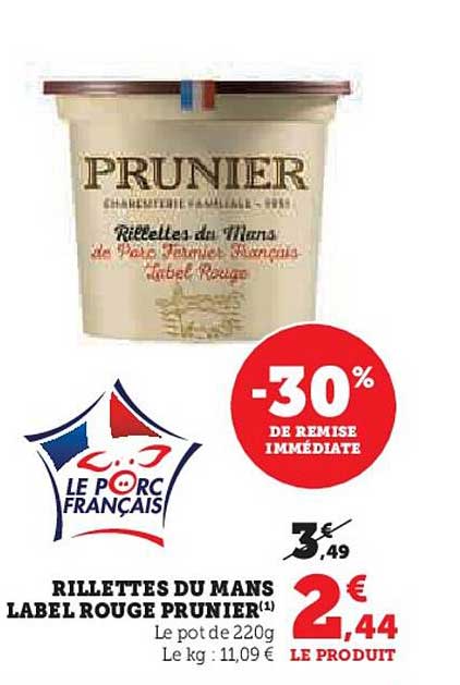 RILLETTES DU MANS LABEL ROUGE PRUNIER