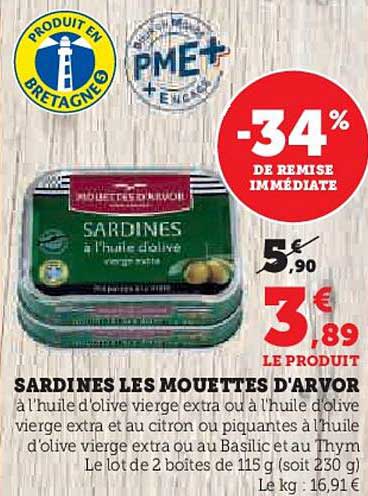 SARDINES LES MOUETTES D'ARVOR