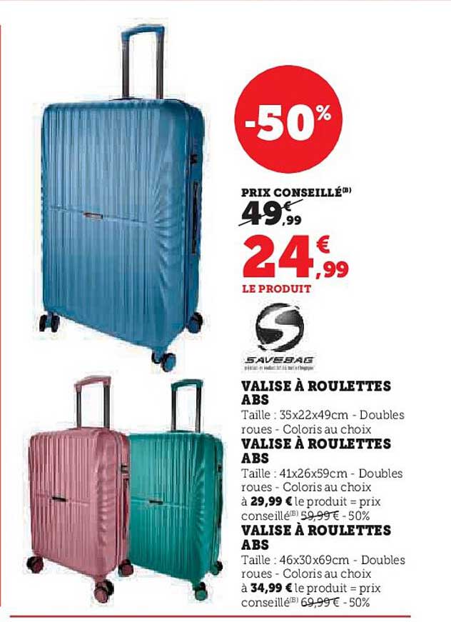 VALISE À ROULETTES ABS