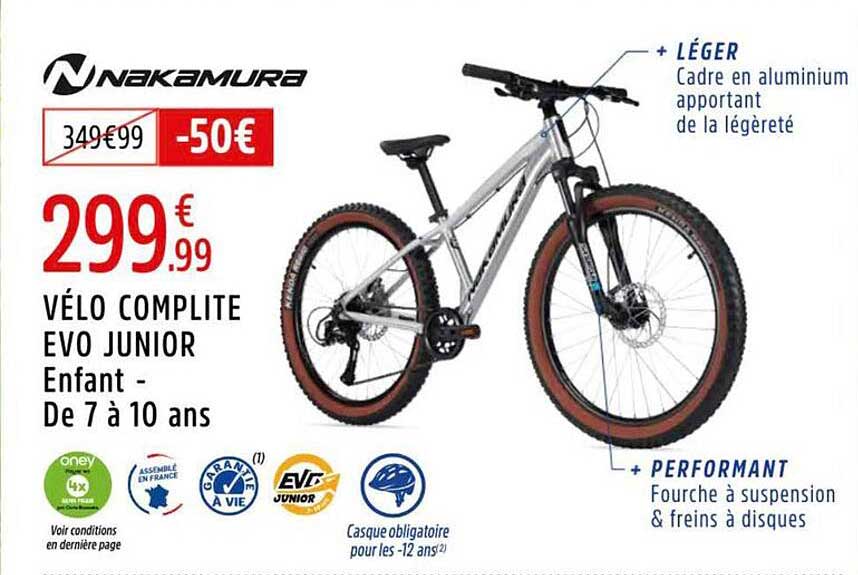 VÉLO COMPLET EVO JUNIOR Enfant - De 7 à 10 ans