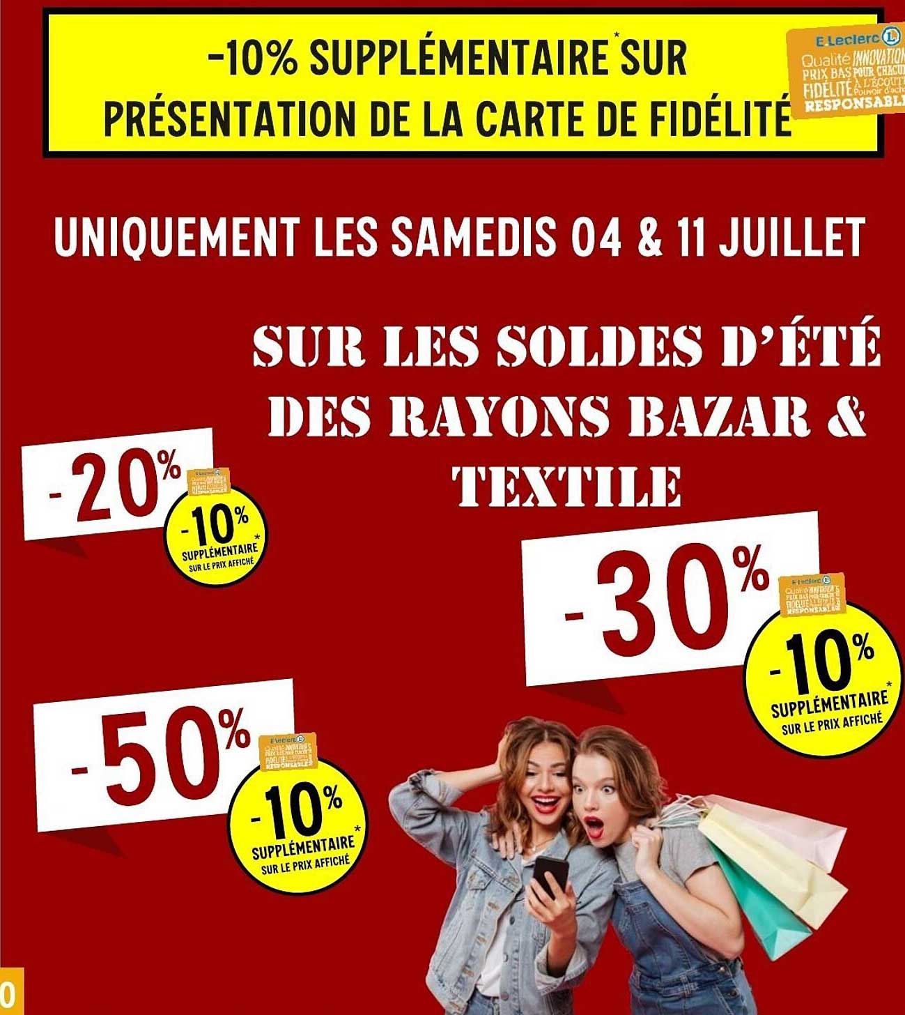 -10% SUPPLÉMENTAIRE SUR PRÉSENTATION DE LA CARTE DE FIDÉLITÉ