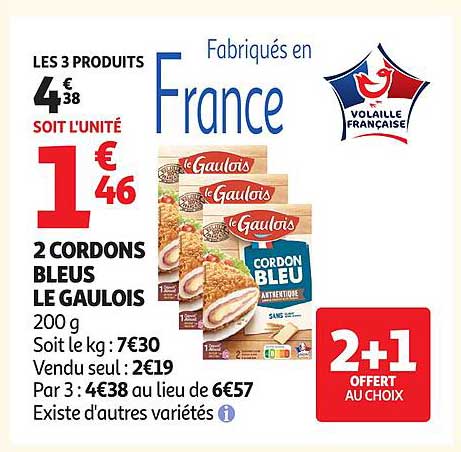 2 CORDONS BLEUS LE GAULOIS