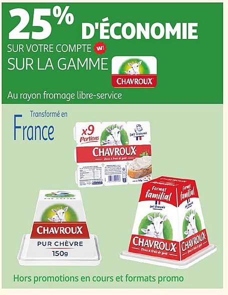 25% D'ÉCONOMIE SUR VOTRE COMPTE SUR LA GAMME CHAVROUX