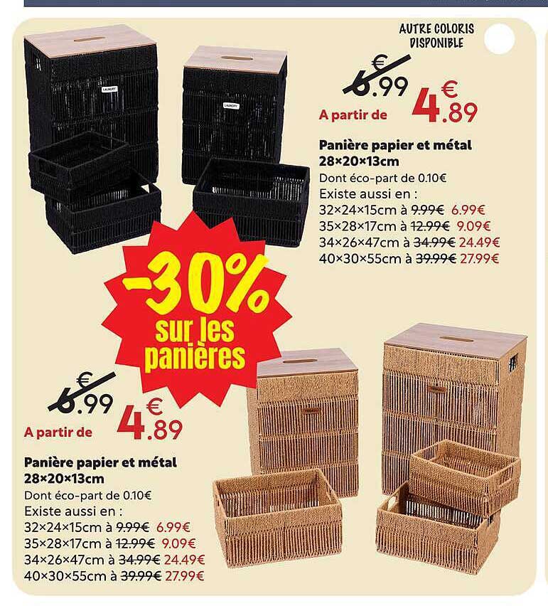 -30% sur les panières