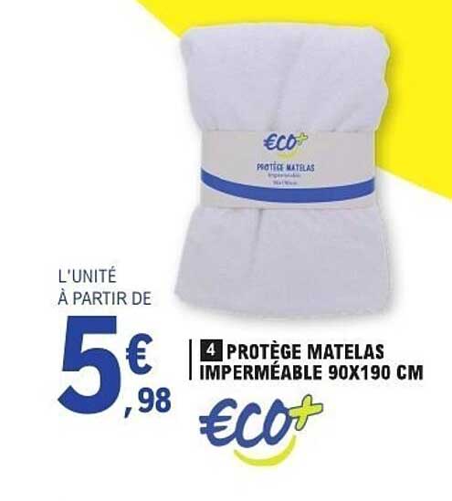 4 PROTÈGE MATELAS IMPERMÉABLE 90X190 CM