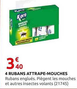 4 RUBANS ATTRAPE-MOUCHES