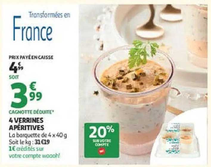 4 VERRINES APERITIVES