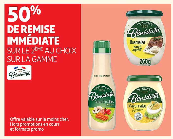 50% DE REMISE IMMÉDIATE SUR LE 2ÈME AU CHOIX SUR LA GAMME