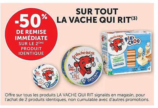 -50% DE REMISE IMMÉDIATE SUR LE 2ÈME PRODUIT IDENTIQUE