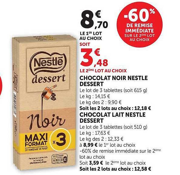 -60% DE REMISE IMMÉDIATE SUR LE 2ÈME LOT AU CHOIX