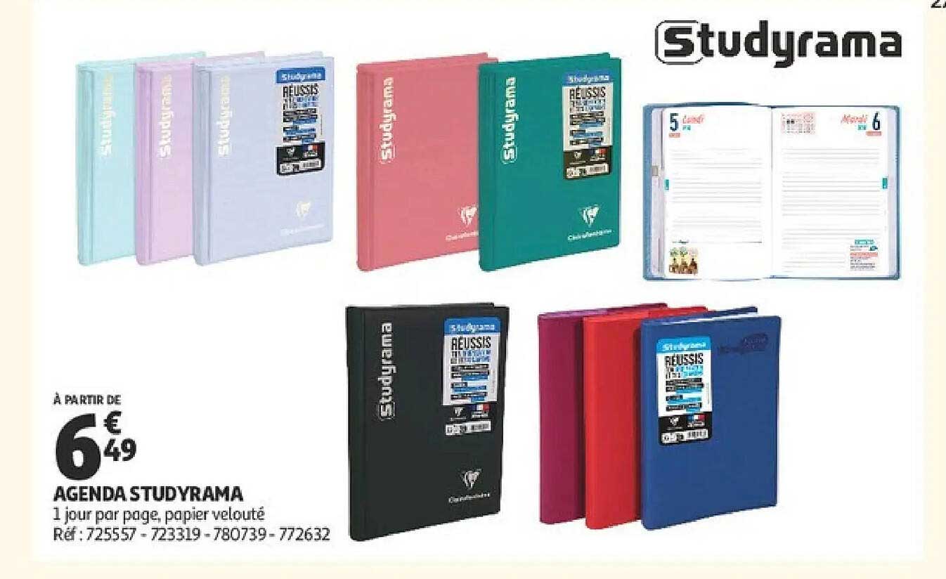 AGENDA STUDYRAMA 1 jour par page, papier velouté