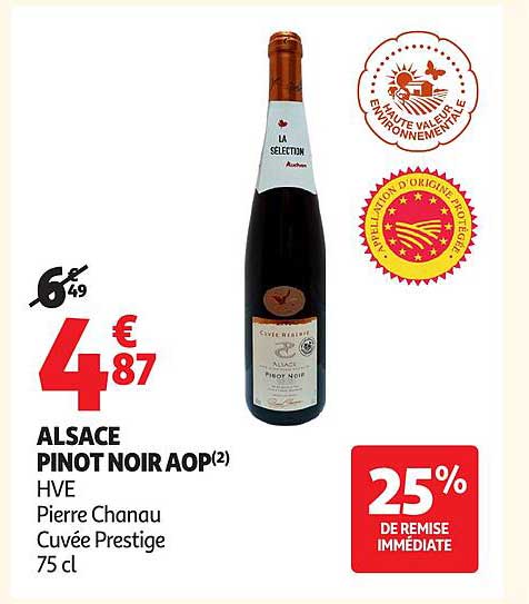 ALSACE PINOT NOIR AOP(2) HVE Pierre Chanau Cuvée Prestige 75 cl