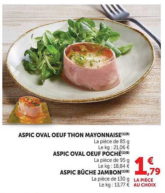ASPIC OVAL OEUF THON MAYONNAISE