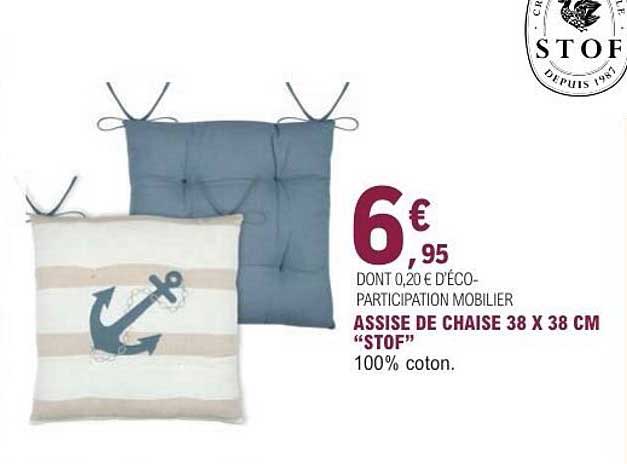 ASSISE DE CHAISE 38 X 38 CM “STOF”