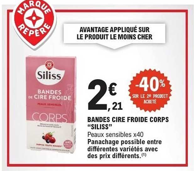 AVANTAGE APPLIQUÉ SUR LE PRODUIT LE MOINS CHER