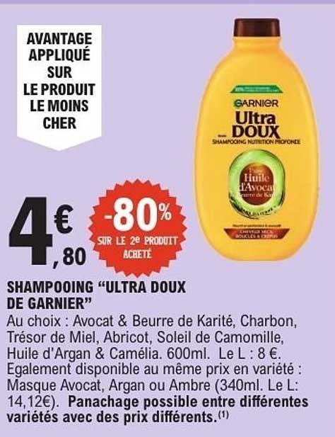AVANTAGE APPLIQUÉ SUR LE PRODUIT LE MOINS CHER