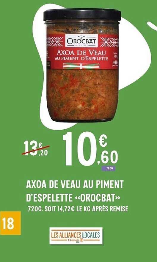 AXOA DE VEAU AU PIMENT D'ESPELETTE «OROCBAT»