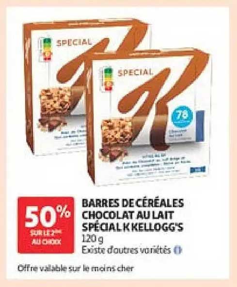 BARRES DE CÉRÉALES CHOCOLAT AU LAIT SPÉCIAL K KELLOGG'S 120 g