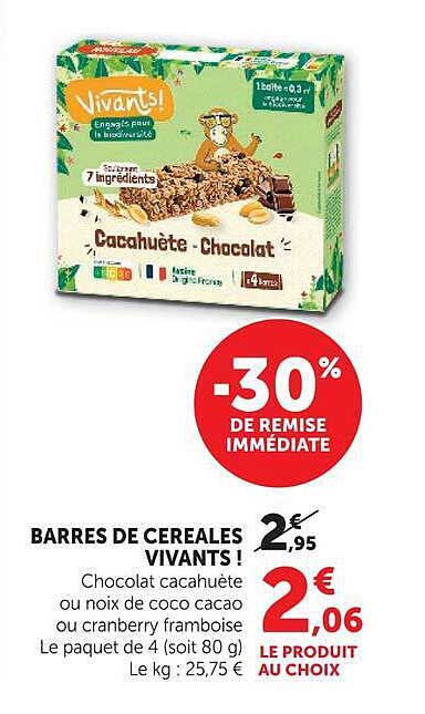 BARRES DE CEREALES VIVANTS !