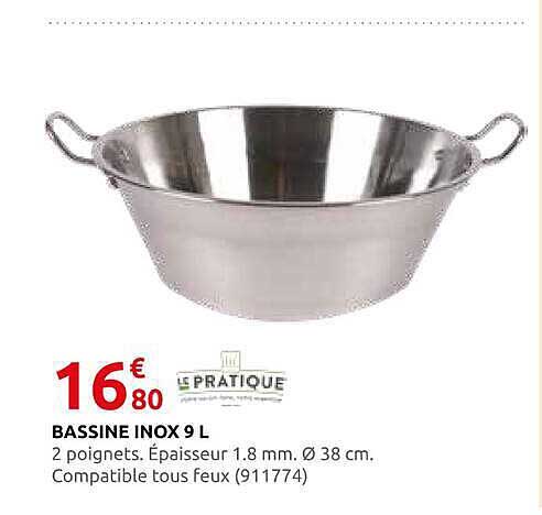 BASSINE INOX 9 L