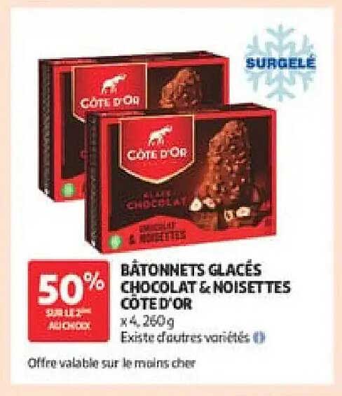 BÂTONNETS GLACÉS CHOCOLAT & NOISETTES CÔTE D’OR