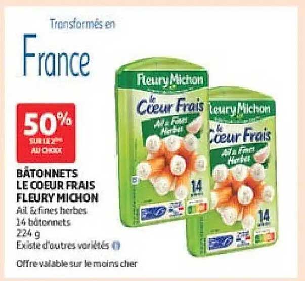 BÂTONNETS LE CŒUR FRAIS FLEURY MICHON