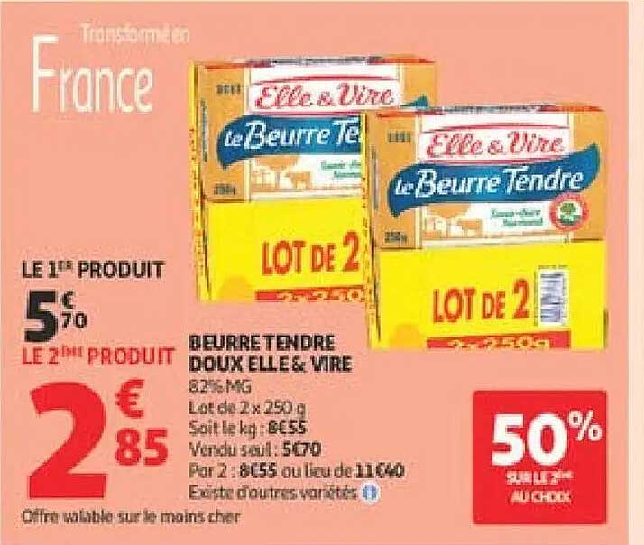 BEURRE TENDRE DOUX ELLE & VIRE