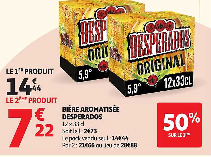 BIÈRE AROMATISÉE DESPERADOS 12 x 33 cl