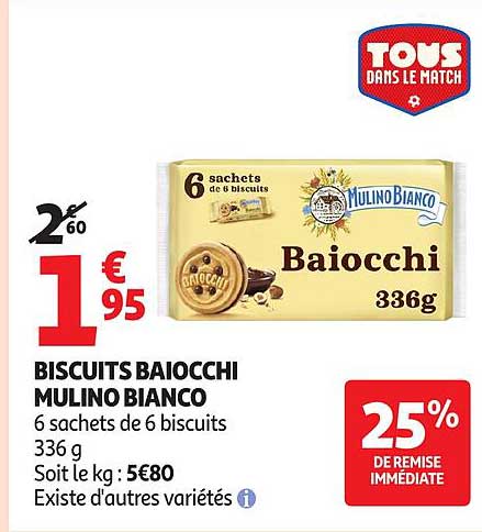 BISCUITS BAIOCCHI MULINO BIANCO