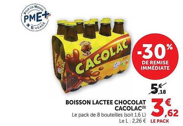 BOISSON LACTEE CHOCOLAT CACOLAC