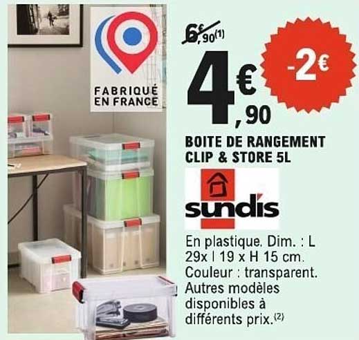 BOITE DE RANGEMENT CLIP & STORE 5L
