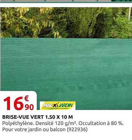BRISE-VUE VERT 1,50 X 10 M