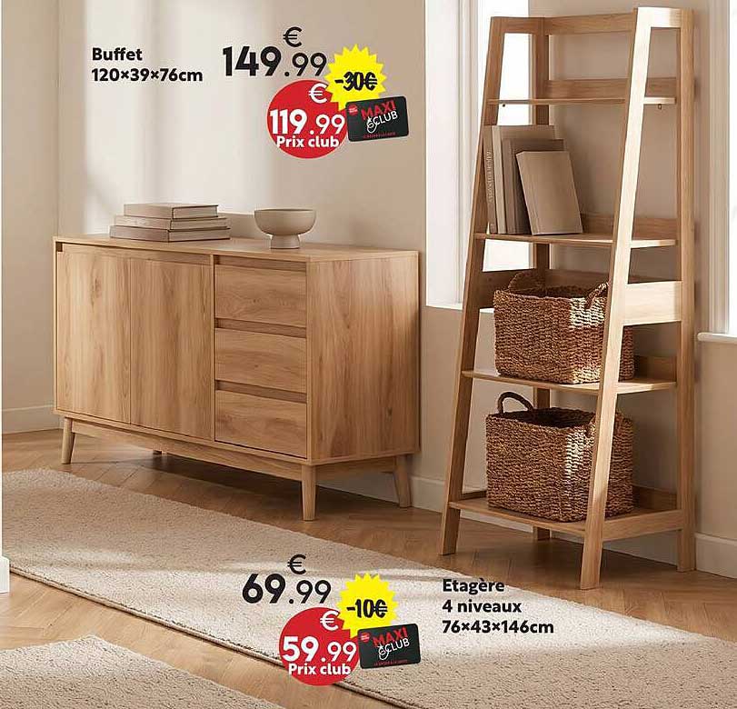 Buffet 120×39×76cm