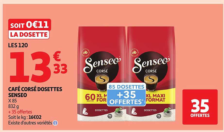 CAFÉ CORSÉ DOSETTES SENSEO