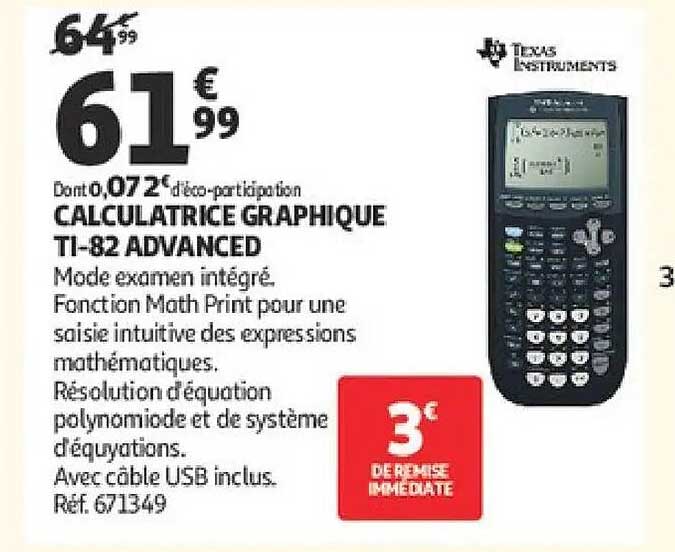 CALCULATRICE GRAPHIQUE TI-82 ADVANCED