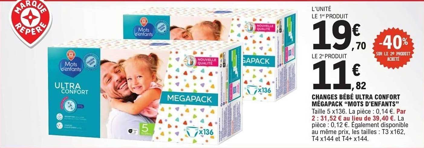 CHANGES BÉBÉ ULTRA CONFORT MÉGAPACK “MOTS D’ENFANTS”
