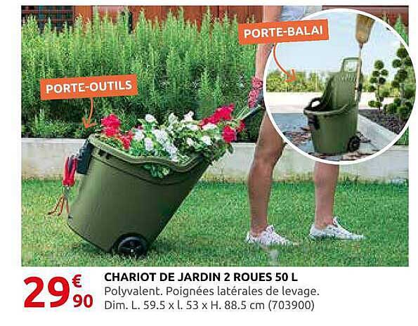 CHARIOT DE JARDIN 2 ROUES 50 L