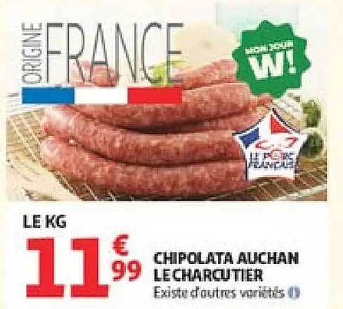 CHIPOLATA AUCHAN LECHARCUTIER