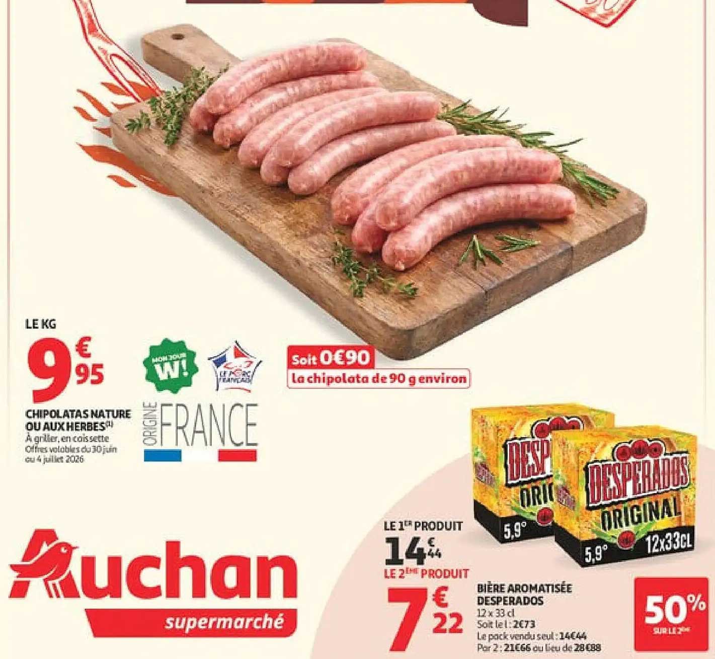 CHIPOLATAS NATURE OU AUX HERBES™